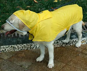 New Fashion Hooded Waterproof Lightweight Reflective Raincoat For Dogs