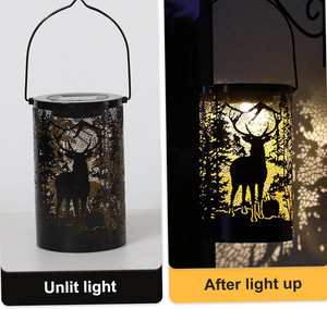 Nouveauté 2024 : Lampes solaires décoratives de jardin à LED IP65, lanternes à induction, lampes de paysage extérieures en fer en forme de cerf - Product Image 3