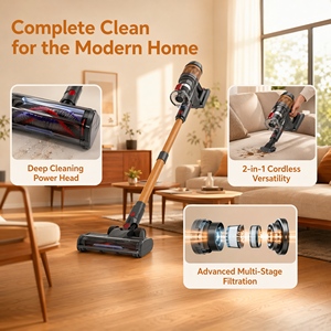P2401 Cordless Stick Vacuum <b>Cleaner</b> 18000Pa 2-in-1 Handheld for Home Floor Pet Hair - Product Image 4