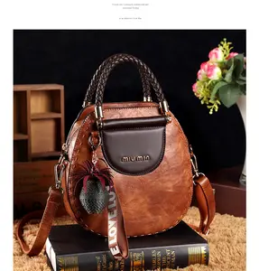 Bestseller Vintage Retro PU Leder Mode Taschen Damen Handtaschen Damen Marke Mit verstellbaren Schulter gurten Cross body