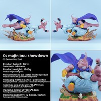 Figurine Dragon Bell Majin Buu : Ensemble de figurines de combat, modèle classique d'anime, statue en résine GK, figurine de collection pour cadeau de bureau