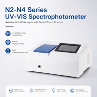 Espectrofotómetro UV-VIS Serie N2-N4, Espectrofotómetro UV-VIS de Laboratorio, Pantalla Táctil de 7 Pulgadas, Impresora Térmica Integrada, USB