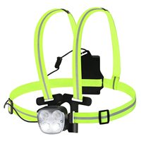 Lampes de course LED étanches rechargeables par USB, sangles réfléchissantes portables pour poitrine et dos, pour coureurs et joggeurs, pour chaussures de course