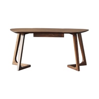 Escritorio Nórdico de Madera Maciza para Estudio en Casa, Caligrafía, Oficina, Escritura, Uso con Computadora, Diseño Italiano Minimalista, Modelo SZ01