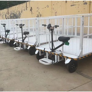 헤비 듀티 운송 전동 카트 4 륜 배터리 구동 전기 플랫 다기능 카트 - Product Image 6