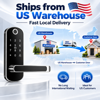 Serrure de porte intelligente, entrée sans clé, avec empreinte digitale, clavier, mot de passe, contrôle par application TTLock, pour la sécurité domestique, expédié depuis les États-Unis