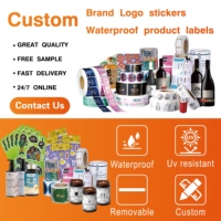 Pegatinas Personalizadas de Vinilo Impermeable con Logotipo, Pegatinas de Dibujos Animados para Laptop, Pegatinas Autoadhesivas con Código QR para Negocios y Promoción