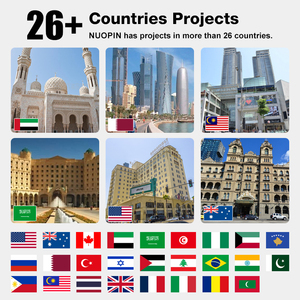 Phong cách sang trọng trang trí trong nhà biệt thự sảnh khách sạn cầu thang tùy chỉnh lớn pha lê LED vòng đèn chùm đèn - Product Image 5