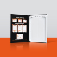 Boîtes en papier de style livre haut de gamme, personnalisées, écologiques, en matériaux recyclés, avec verre trempé, pour tablettes et électronique grand public