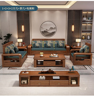 Modernes modulares Massivholz-Sofa garnitur im chinesischen Bauernhaus stil mit drehbarem Stoff für die Werkstatt im Wohnzimmer-Direkter Fabrik großhandel