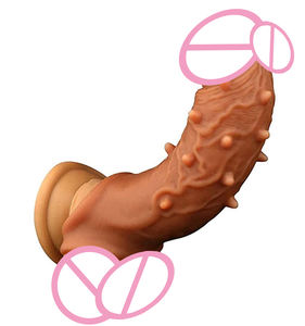 Préservatif d'amélioration du pénis en silicone TPE réutilisable à bas <span class=keywords><strong>prix</strong></span> Couverture de gode réaliste confortable pour jouets sexuels - Product Image 2