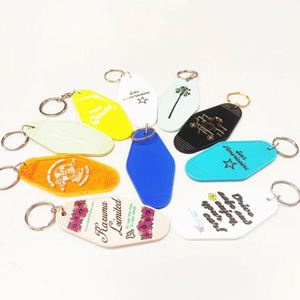 Wholesale Cheap Colorful Plastic Custom Printing Hotel Keychain Blank Keytag Promotional Keychains & Carabiners Hotels Motels - Product Image 4
