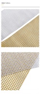 Vente en gros de perles dorées élégantes à 24 rangées mailles en demi-cercle pour décoration d'accessoires de vêtement