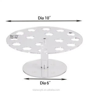 ที่วางทรงกรวยวาฟเฟิลทำจากอะคริลิกใสมี16รูที่ใส่ไอศกรีมทรงกรวย16รู - Product Image 6
