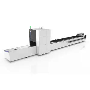 ZK mesin pemotong pipa laser, peralatan industri pemotong serat tabung oval persegi otomatis China CNC kecepatan tinggi