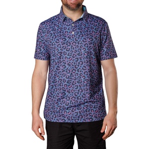 Wholesale Knitted Men's Shirts Patterned Polyester Spandex Elastic Jersey Golfers Club Team <strong>Golf</strong> <strong>Apparel</strong> - Product Image 1