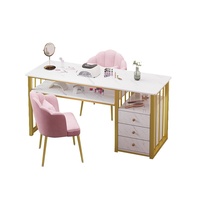 Meubles de salon de manucure de luxe au design moderne, tables de manucure, fournitures de salon de beauté, bureau