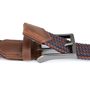 Nuova <span class=keywords><strong>Cintura</strong></span> Elastica Intrecciata in Corda Cerata con Finitura in Pelle, <span class=keywords><strong>Cintura</strong></span> Intrecciata Elastica Casual per Golf e Abiti, per Uomo e <span class=keywords><strong>Donna</strong></span> - Product Image 6