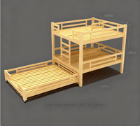 Cama litera móvil de madera maciza para niños de jardín de infantes Liserve, tipo cajón, diseño moderno, origen China