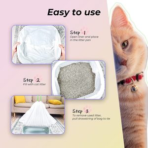 Factory Cost Price OEM Biodegradable Waste <strong>Pet</strong> Poop Bag Litter Tray <strong>Liners</strong> Durable Drawstring Cat Litter Pans Cat Litter <strong>Liner</strong> - Product Image 4