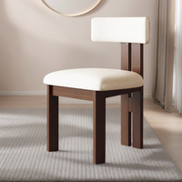 Chaises de Salle à Manger en Bois Confortables d'Amérique avec Pieds en Bois et Tissu Bouclé de Laine, pour Restaurant, Hôtel et Mariage, avec Coussin Rembourré