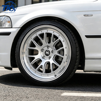 Jantes forgées personnalisées 17 18 19 pouces, style classique Y-Spoke, finition argent mat, 5x114.3, lèvre polie échelonnée pour BMW E36 E46 Subaru JDM