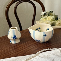 Support en céramique pour fouet à matcha, design cœur, pour la cérémonie du thé japonaise traditionnelle