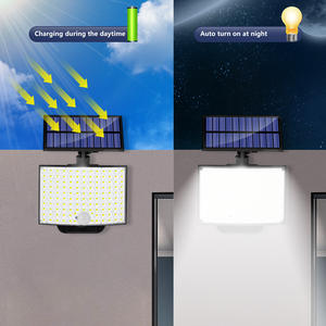 Factiory Supply Ip65 Waterdichte Groothoek Bewegingssensor Afstandsbediening Integreren Split Zonne-Verlichting 200Leds Verlichting Voor Tuin - Product Image 3
