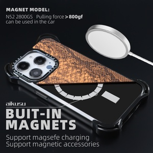 Funda de Cuero PU para iPhone 15 14 con Correa Magnética para la Muñeca y Logotipo, Funda de Cuero para Teléfono Móvil 14 Max, Funda para iPhone 15 Pro Max - Product Image 4