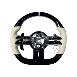 พวงมาลัยหุ้มหนังแบบปรับแต่งได้สำหรับรถ <span class=keywords><strong>Mercedes</strong></span>-Benz W214 W223 W206 C300 C400 E300 S500 S400 E400 <span class=keywords><strong>Mercedes</strong></span> W204 C63 <span class=keywords><strong>AMG</strong></span> - Product Image 3