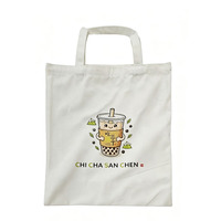 Créez votre propre Logo avec motif de lettres, sacs à main en tissu Calico écologique et Durable pour femmes, sac d'épicerie en coton