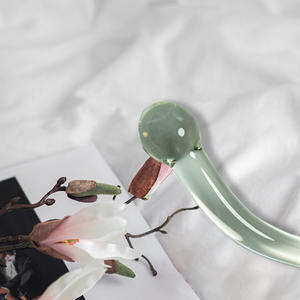 2025手作りクリスタルロングガラスバットアナルプラグDildos - Product Image 5