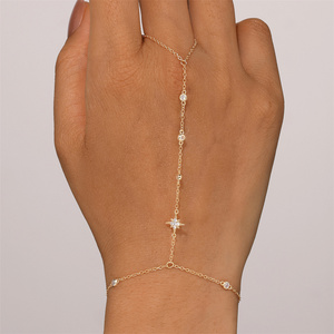 Bracelet multi-breloques tendance pour femme, certifié GDTC, en argent S925 plaqué or 18 carats, avec papillon, étoile, fleur, perle de 5 mm et sertissage CZ - Product Image 2