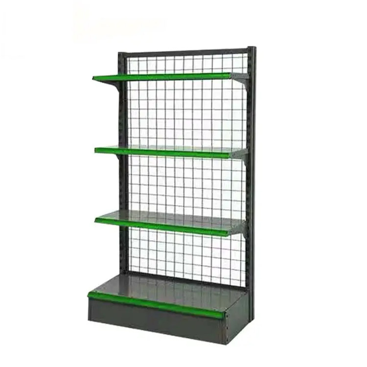 Customized Double Sided Supermarket Shelf White