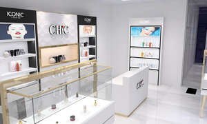 Elegante Umweltfreundliche Langlebige Gehärtete Glas-Edelstahl-Kosmetik-Vitrinen mit <span class=keywords><strong>LED</strong></span>-Beleuchtung Leicht zu Reinigende Ausstellungsschränke - Product Image 4