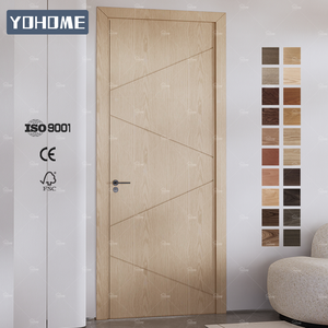 USA Eigentums wohnungen Projekt Minimalist Grooving Design MDF Haus Innen tür Eiche Holz Innentüren Walnussholz Innen tür