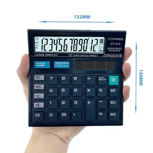เครื่องคิดเลข CT-512<span class=keywords><strong>บัญชี</strong></span>สำนักงานพลังงานแสงอาทิตย์ ctifree สำหรับเครื่องคิดเลขสำนักงานรายวันและ<span class=keywords><strong>พื้นฐาน</strong></span>พลังงานแสงอาทิตย์ - Product Image 1