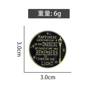 Sming Pins La felicidad se puede encontrar incluso en los tiempos más oscuros Pins de esmalte Citas positivas Broche de aleación Insignia de solapa Joyería - Product Image 6