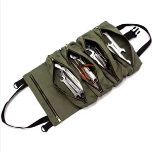 Super Roll Tool <b>Bag</b> Canvas Organizer Bucket Car First Aid Kit Wrap Pouch - Product Image 1