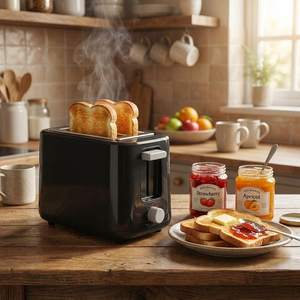 <span class=keywords><strong>Tostadora</strong></span> Eléctrica de 2 Rebanadas con Enchufe Europeo, Carcasa de Plástico, Cancelación con un Solo Botón, Control de Tostado Variable, Uso en Hoteles - Product Image 2