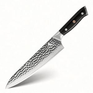 USA Mairun Professional 8-Inch G10 Damascus Hammering Chef's <b>Knife</b> Wood Eco-Friendly Ambidextrous Stainless Carbon Steel - Product Image 6