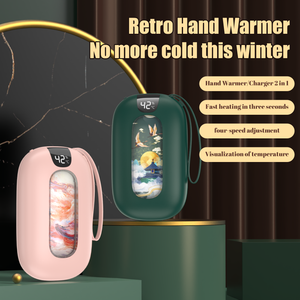 Chargeur portable USB-C 2 en 1 avec écran numérique, 10000 mAh, chauffe-mains, batterie externe pour femmes, camping en plein air, voyage - Product Image 2