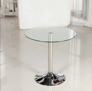 Mesa de Comedor Redonda de <span class=keywords><strong>Cristal</strong></span> Transparente con 4 Sillas, Mesas de Café de <span class=keywords><strong>Cristal</strong></span> - Product Image 4