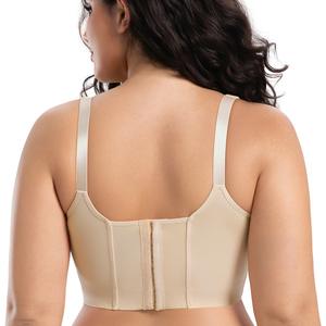 <span class=keywords><strong>Soutien</strong></span>-<span class=keywords><strong>gorge</strong></span> push-up sans couture respirant pour femmes avec armatures, bonnet 3/4, dos en V profond pour les grandes tailles - Product Image 3