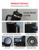 Vaso Térmico de Acero Inoxidable de 40oz con Logotipo Personalizado, Botella de Agua con Tapa y Asa, para Sublimación