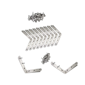 Supports d'angle OEM <span class=keywords><strong>en</strong></span> acier inoxydable pour meubles, vis triangulaires pour tiroirs, armoires, tables et chaises <span class=keywords><strong>en</strong></span> <span class=keywords><strong>bois</strong></span> - Product Image 3
