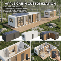 Espace de travail mobile préfabriqué Apple Capsule Office Room avec système d'alimentation et de câblage réseau AC pour bureau temporaire ou studio