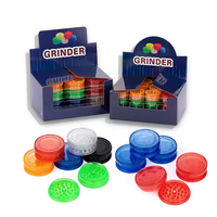 Vente en gros de moulins à herbes en plastique de haute qualité, 3 pièces, avec logo personnalisé gratuit, 40 mm, 60 mm, moins cher