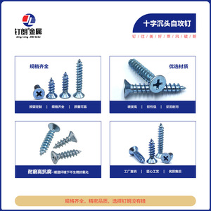 Ding Lang สกรูยึดตัวเอง M3 M4 M6 M5ฟิลลิปส์หัวสังกะสีชุบโลหะใช้ - Product Image 5