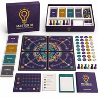 Jeu de société coopératif portable en carton personnalisé, jeu de quatre en ligne pliable pour la formation en classe et les ateliers